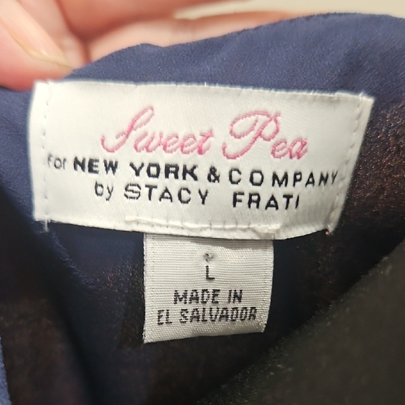 Sweet Pea Navy Floral Midi Dress - Picture 2 of 12